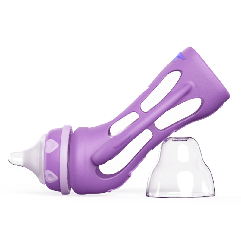 Newborn Glass Baby Bottle – Straw Design for Easy Feeding