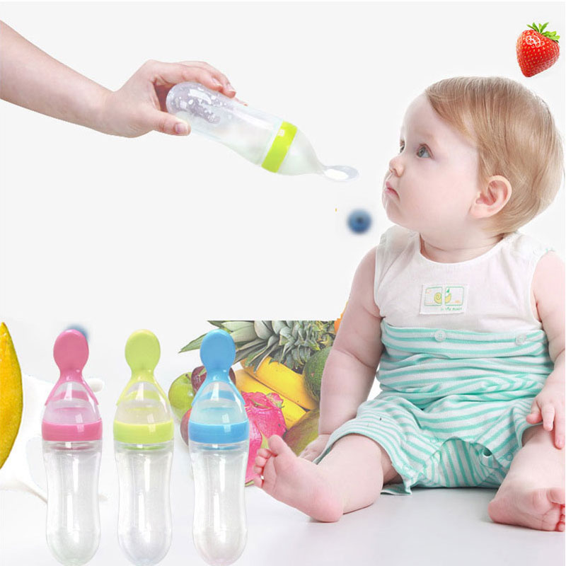 Toddler Squeeze Feeder Bottle with Spoon – Easy Feeding