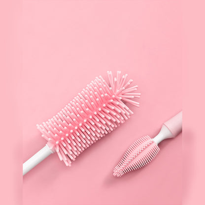 Straw Scrubbing Baby Bottle Brush Cleaning