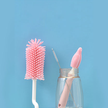 Straw Scrubbing Baby Bottle Brush Cleaning