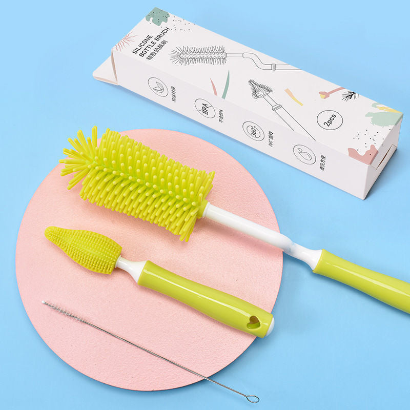 Straw Scrubbing Baby Bottle Brush Cleaning
