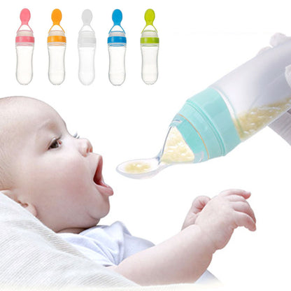 Toddler Squeeze Feeder Bottle with Spoon – Easy Feeding
