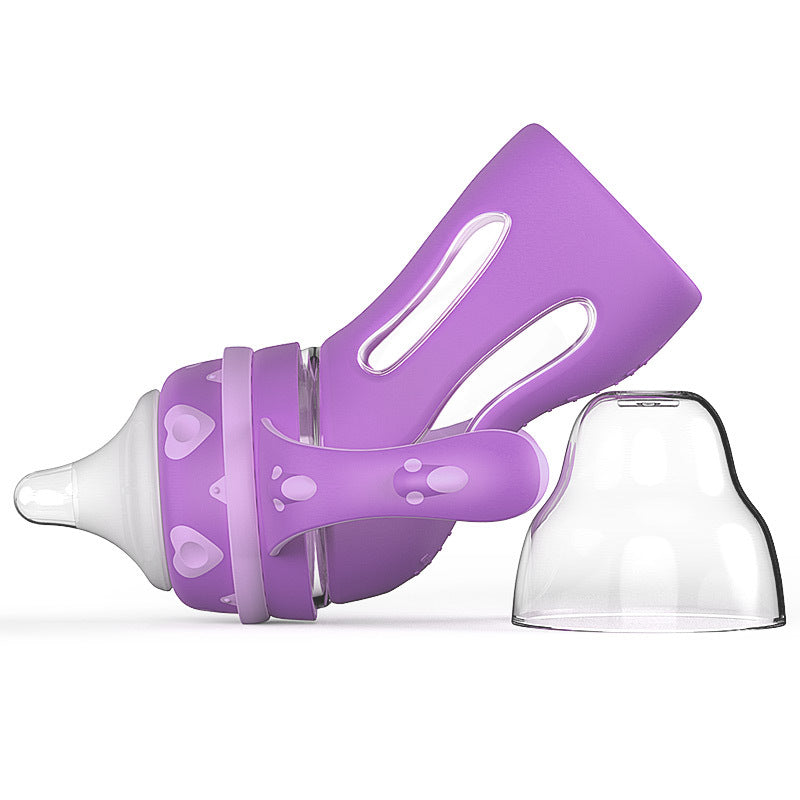 Newborn Glass Baby Bottle – Straw Design for Easy Feeding