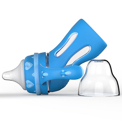 Newborn Glass Baby Bottle – Straw Design for Easy Feeding