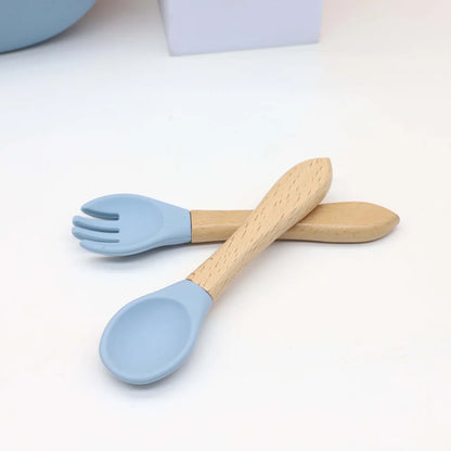 7pcs baby silicone tableware set